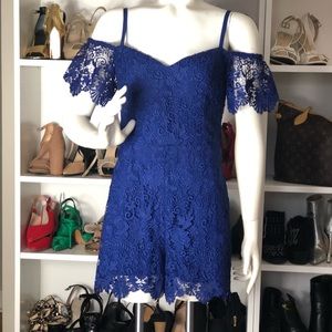 Blue lace guess romper, less than 6 months old